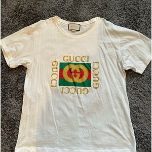 Glitter Logo Gucci Shirt/White XL